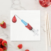 Syringe Of Blood With A Red Drop Serviette (Beispiel)
