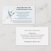 Syringes Hospital Healthcare Registered Nurse RN Visitenkarte (Vorne/Hinten)
