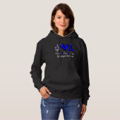 Syringomyelia Awareness Peace Love Hope Blue Ribbo Hoodie (Vorne ganz)