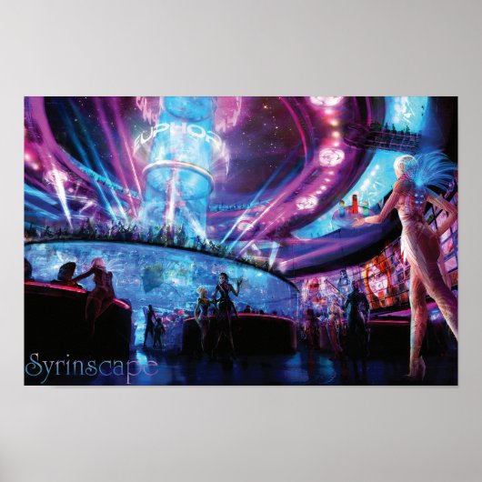 Syrinscape Cyberpunk Disco Poster (Vorne)