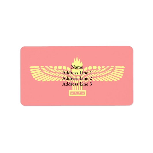 Syrisch-Aramäisches Volk, syrische Flagge Adressaufkleber (Vorne)