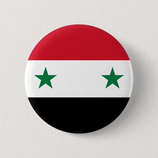 Syrische arabische Republik-Flagge - Flagge von Button (Vorderseite)