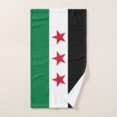 Syrische Flagge Badhandtuch Set (Handtuch)