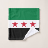 Syrische Flagge Badhandtuch Set (Waschlappen)