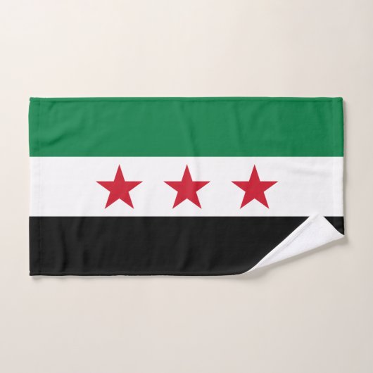 Syrische Flagge Badhandtuch Set (Handtuch)