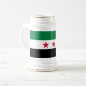 Syrische Flagge Bierglas (Vorderseite Links)
