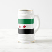 Syrische Flagge Bierglas (VorderseiteRechts)