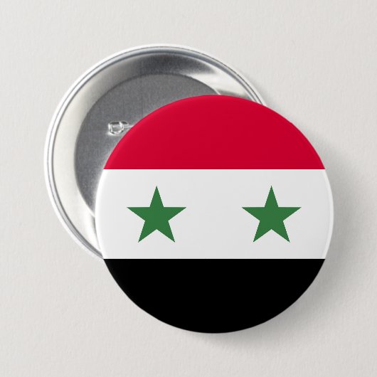 Syrische Flagge Button (Vorne & Hinten)