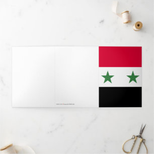 Syrische Flagge Dreifach Gefaltete Karte