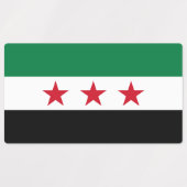Syrische Flagge Etiketten (Design 1)