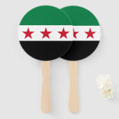 Syrische Flagge Fächer (Vorne und Hinten)