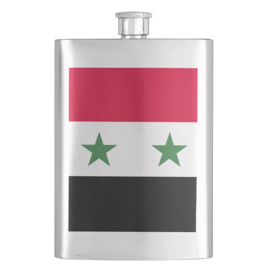 Syrische Flagge Flachmann (Vorderseite)
