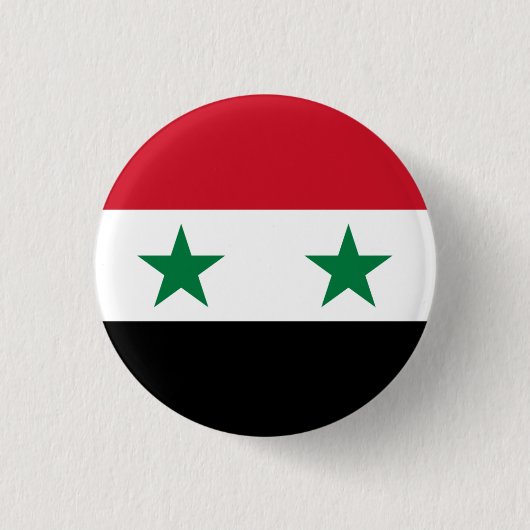 Syrische Flagge, Flagge Syriens Button (Vorderseite)