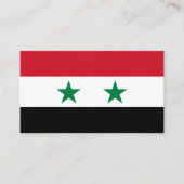 Syrische Flagge, Flagge Syriens Visitenkarte (Vorderseite)