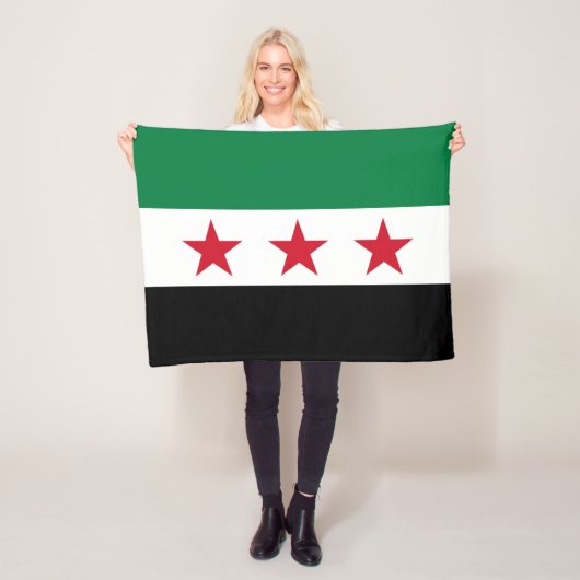 Syrische Flagge Fleecedecke (Beispiel)