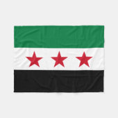 Syrische Flagge Fleecedecke (Vorderseite (Horizontal))