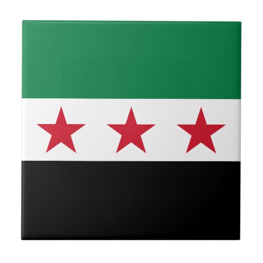 Syrische Flagge Fliese (Vorderseite)