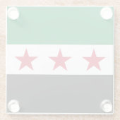 Syrische Flagge Glasuntersetzer (Rückseite)