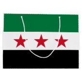 Syrische Flagge Große Geschenktüte (Rückseite)