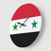 syrische Flagge Große Wanduhr (Winkel)