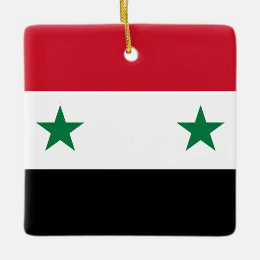 syrische Flagge Keramikornament (Vorderseite)
