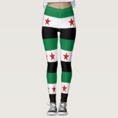 Syrische Flagge Leggings (Vorderseite)