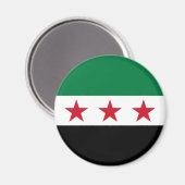 Syrische Flagge Magnet (Vorderseite/Rückseite)