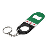 Syrische Flagge Mini Flaschenöffner (Vorderseite Schrägansicht)