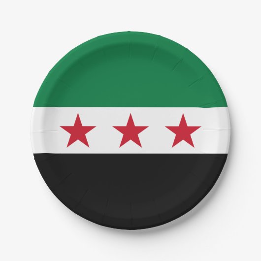 Syrische Flagge Pappteller (Vorderseite)