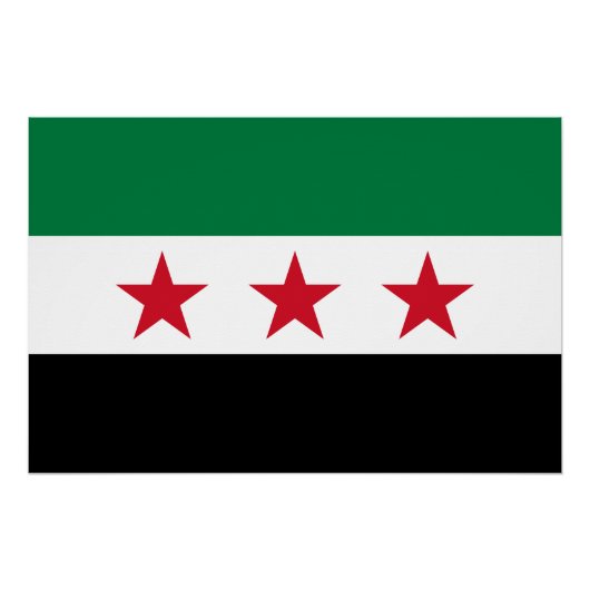 Syrische Flagge Poster (Vorderseite)