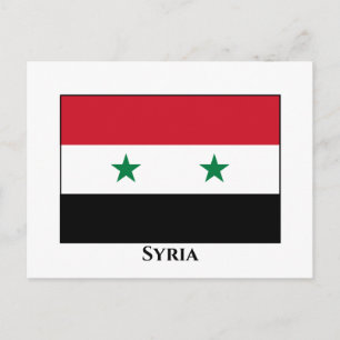 syrische Flagge Postkarte