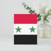 Syrische Flagge Postkarte (Stehend Vorderseite)
