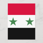 Syrische Flagge Postkarte (Vorderseite)