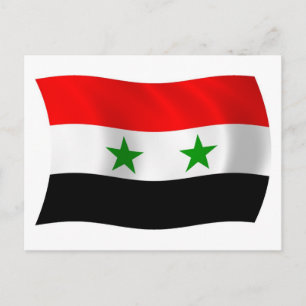 Syrische Flagge Postkarte