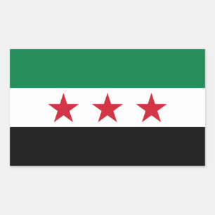 Syrische Flagge Rechteckiger Aufkleber