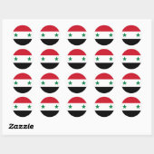 syrische Flagge Runder Aufkleber (Blatt)