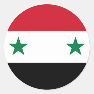 syrische Flagge Runder Aufkleber