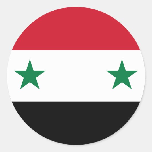 syrische Flagge Runder Aufkleber (Vorderseite)