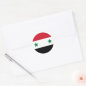 syrische Flagge Runder Aufkleber (Umschlag)