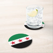 Syrische Flagge Runder Pappuntersetzer (Vor Ort)