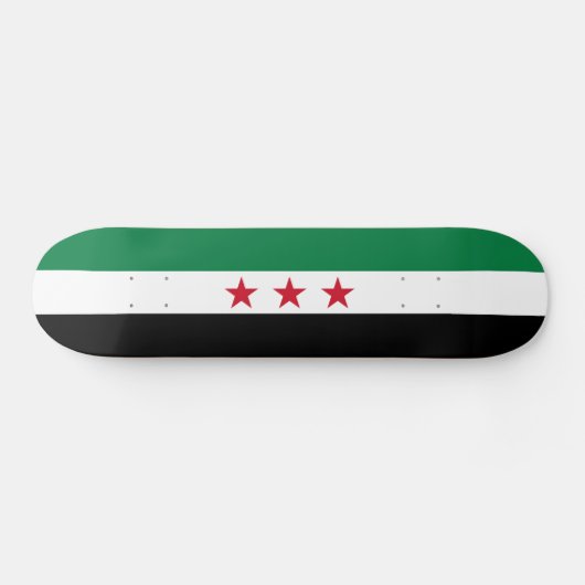 Syrische Flagge Skateboard (Horizontal)