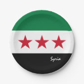 Syrische Flagge, Syrien Party, Geburtstag /Sport Pappteller (Vorderseite)