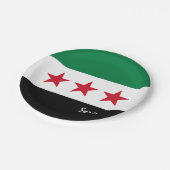 Syrische Flagge, Syrien Party, Geburtstag /Sport Pappteller (Schrägansicht)