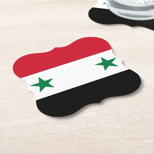 syrische Flagge Untersetzer (angewinkelt)