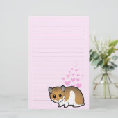 Syrische Hamster-Liebe Briefpapier (Stehend Vorderseite)