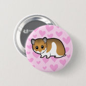 Syrische Hamster-Liebe Button (Vorne & Hinten)