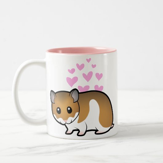Syrische Hamster-Liebe Zweifarbige Tasse (Links)