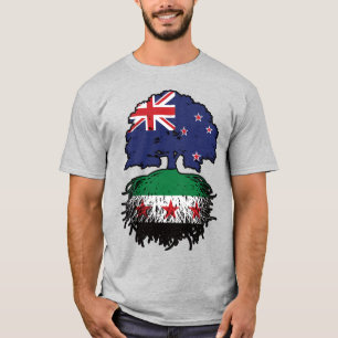 Syrische neuseeländische Wurzeln und Kronenbaum T-Shirt