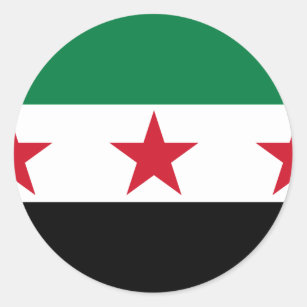 Syrien Karte mit Flagge Aufkleber 22 x 20cm, freie Syrien Flagge