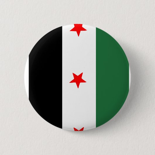 Syrische revolutionäre Flagge Button (Vorderseite)